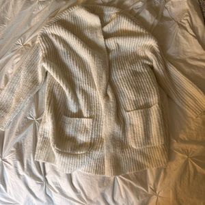 Fuzzy White Cardigan